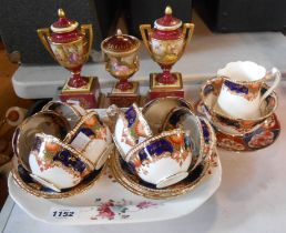A quantity of assorted ceramic items including bone china part tea set, 19th Century porcelain