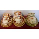 A Royal Albert bone china part tea set in the Lady Hamilton pattern comprising six trios - sold with