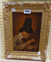 C.B. Birch (after): a gilt framed chromolithograph portrait of an elderly man wearing a tall hat and