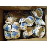 A box containing a quantity of Mason's Ironstone teaware in the Regency pattern including teapot,