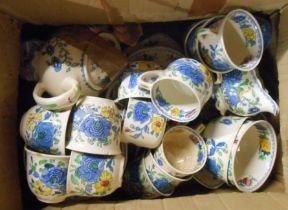 A box containing a quantity of Mason's Ironstone teaware in the Regency pattern including teapot,