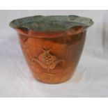 An Arts & Crafts style copper jardiniere by J. Sankey & Sons