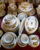 A large quantity of Royal Worcester Evesham oven to tableware including vegetable tureens, cups