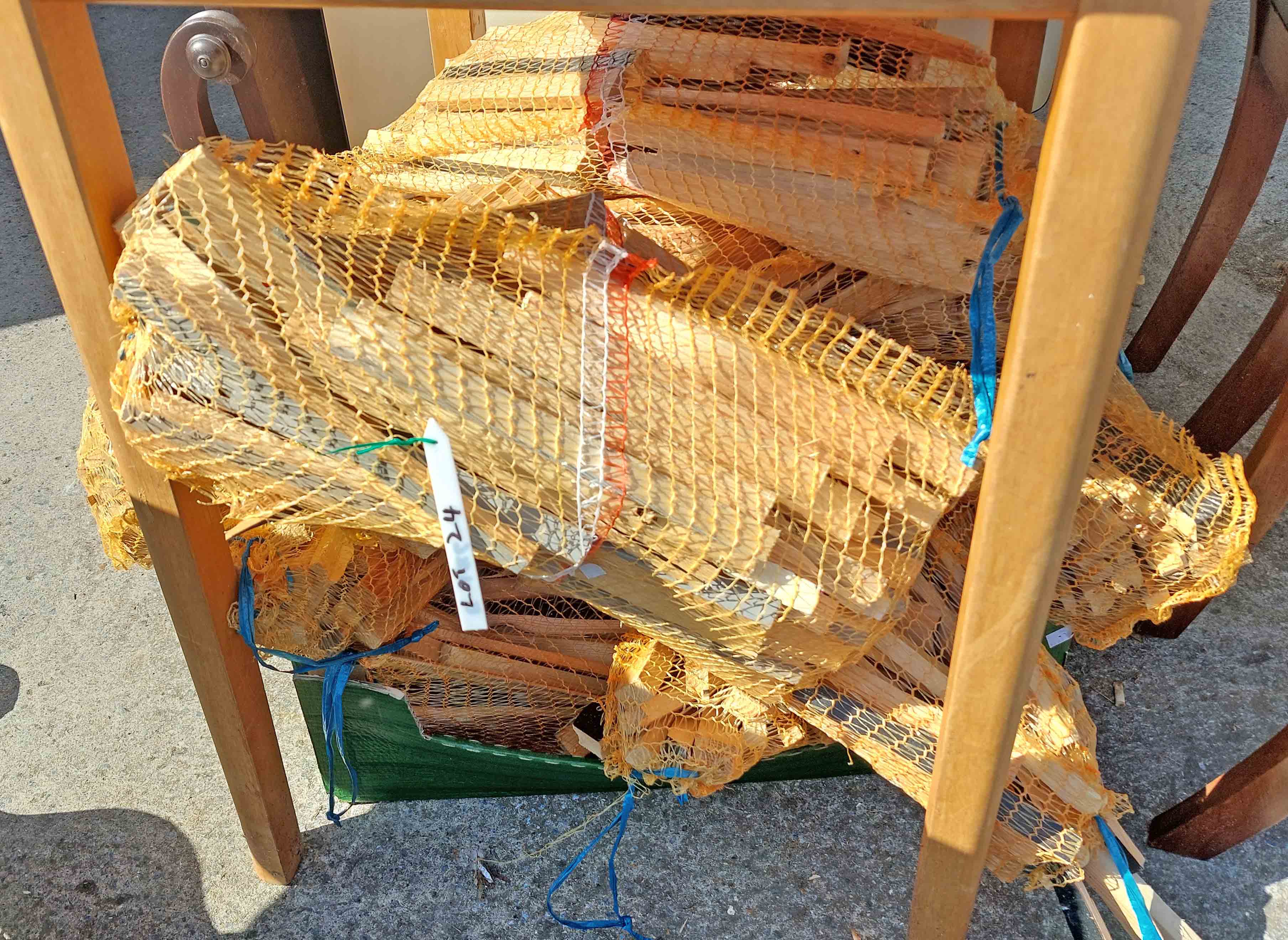 Ten nets of kindling wood