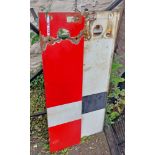 Two old enamel Railway signal arms