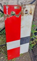 Two old enamel Railway signal arms