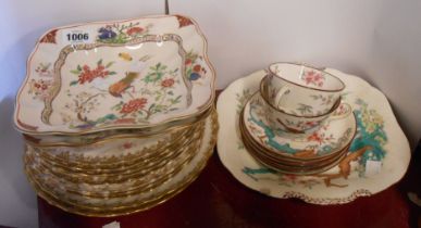 A selection of assorted ceramics including a pair of Booths dishes manufactured for Harrods