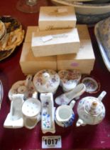 A quantity of boxed and unboxed Hammersley bone china and other miniatures