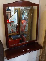 A vintage Stag dark stained wood framed swing dressing table mirror with oblong plate