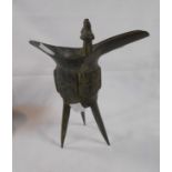 A 19th Century Chinese bronze vessel of tripod form