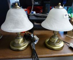 A pair of modern table lamps