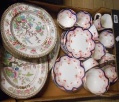 A box containing a quantity of assorted ceramic items including Royal Doulton bone china Indian tree