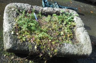 A 72cm rustic granite planter