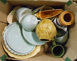 A box containing a quantity of assorted ceramics