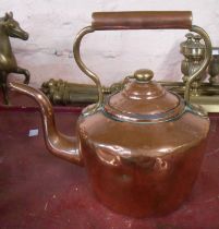 A Victorian copper kettle