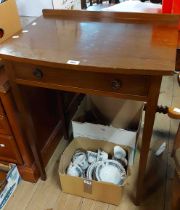 A 64cm mahogany side table with frieze drawer, set on tall square tapered legs