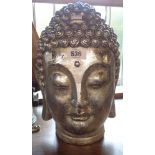 A large modern resin Buddha head