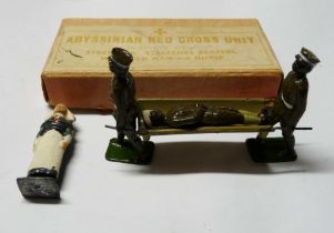 An old Johillco lead Abyssinian Red Cross unit stretcher team in original box