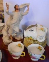 A Franklin Mint porcelain figurine depicting Jesus Christ ascending on a cloud entitled 'The