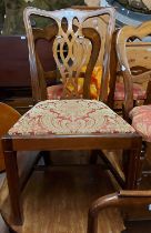 A mahogany Chippendale style ribbon back standard chair