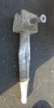 A 19th Century lead fountain hopper - marked S.P. 1818 - dented