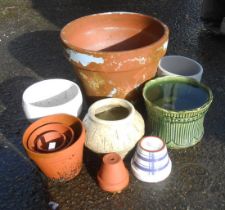 A small selection of terracotta and other garden pots