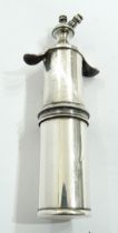 An import marked 925 silver plunger action atomiser scent bottle