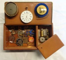 A musical box containing a quantity of assorted collectable items, including vintage boxed Rabone