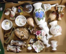 A box containing a quantity of assorted ceramics including Portmeirion, Aynsley, etc.