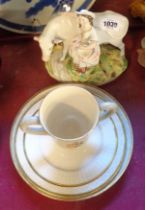 A small quantity of ceramic items including Victorian Staffordshire milkmaid and cow figurine, Royal