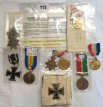 Pte. W. Gurney M2-079283 Army Service Corp: his Mons Star (partial ribbon) and Victory medal (no