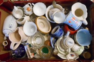 A box containing a quantity of assorted ceramic items including Spode Italian bowl, etc.