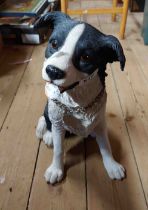 A large resin Collie dog figurine from the Leonardo Collection