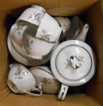 A vintage Noritake porcelain tea set with floral decoration