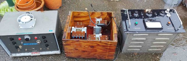 An Isotope Developments 750v-3kV power unit - sold with a test oscillator and three 'Sturdy