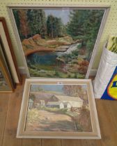 Roy Philp: a framed oil on board entitled 'A Lovely Morning' - signed - sold with M. Burgoyne: a