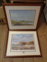 P.D. Freshney: a pair of framed medium format limited edition coloured prints, both depicting