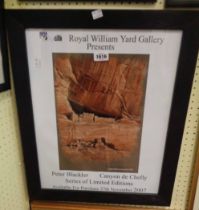 A framed 2007 exhibition poster for the Royal William Yard Gallery