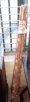 Four John Lewis roller blinds with William Morris printed floral design and fittings