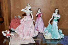FOUR COALPORT FIGURINES, comprising Ladies of Fashion Margaret - exclusive to figurine events in