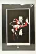 ALEX ROSS (AMERICAN CONTEMPORARY) 'TANGO WITH EVIL' the Clown Prince and Harley Quinn, signed