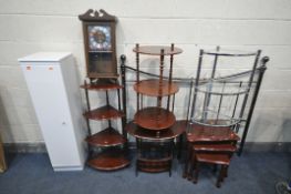 A SELECTION OF OCCASIONAL FURNITURE, to include four modern mahogany occasional pieces, a