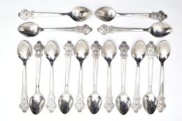 A COLLECTION OF FIFTEEN 'ROLEX BUCHERER OF SWITERLAND' TEASPOONS, to include two signed 'Locarno',