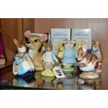 FIVE BOXED ROYAL ALBERT BEATRIX POTTER FIGURES, comprising Johnny Town-Mouse, Little Pig Robinson,