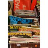 TWO BOXES OF VINTAGE EROTIC MAGAZINES containing approximately 200-250 titles to include Cockade,