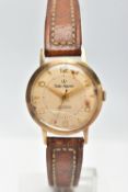 A 9CT GOLD 'SMITHS IMPERIAL' WRISTWATCH, hand wound movement, round dial signed 'Smiths Imperial, 19
