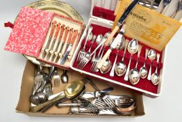 A CANTEEN AND FLATWARE, to include a complete six person table setting of 'H.Samuel' cutlery, No.