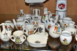 A COLLECTION OF CRESTED CHINA by Goss, Shelley, Keltic, Arcadian China, Carlton China and others,
