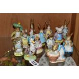 THIRTEEN BESWICK BEATRIX POTTER CHARACTERS, comprising BP-3a 'Johnny Town-Mouse' (chipped ear and