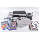 PLAYSTATION AND PLAYSTATION 3 CONSOLES WITH QUANTITY OF GAMES, games include Time Crisis (PS1),